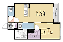 ヴィアソーレ竹田 1LDKの間取図画像