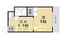 マンションエイト 1Kの間取図画像