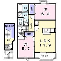 エクセレンテ北原　C  ｜ 宮崎県宮崎市吉村町北原（賃貸アパート2LDK・2階・57.13㎡） その2