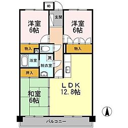 レジデンス17番館 3LDKの間取図画像