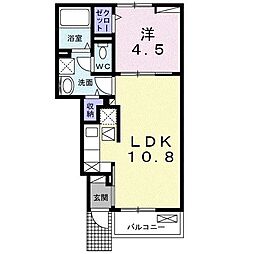 リナセント I 1LDKの間取図画像
