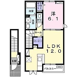 リナセント II 1LDKの間取図画像