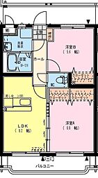 S・ASAGIRI 2LDKの間取図画像