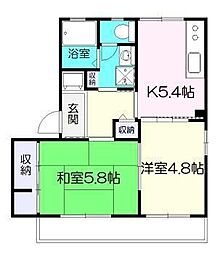 パルモA 2Kの間取図画像