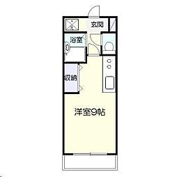 パブリックハイム2号館 ワンルームの間取図画像