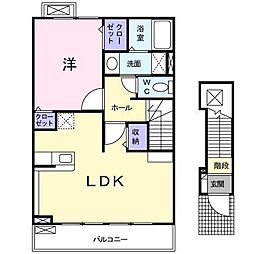 セイバリーイースト 1LDKの間取図画像