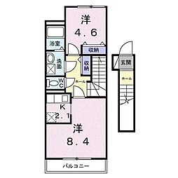 エミールシャラン・2 1LDKの間取図画像