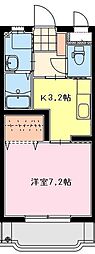アミリアコート 1Kの間取図画像