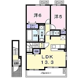 フラン・アンジュ3 2LDKの間取図画像
