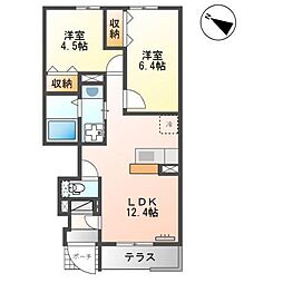 サンタプレイス7 2LDKの間取図画像