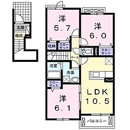 ラ・ルーチェ2 3LDKの間取図画像