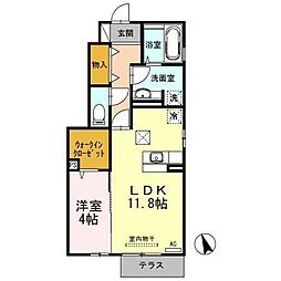 セジュールミル 1LDKの間取図画像