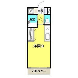 パブリックハイム2号館 ワンルームの間取図画像
