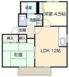 ゆあーずM3 2LDKの間取図画像