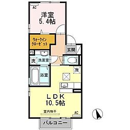 ショコラメゾン・F 1LDKの間取図画像