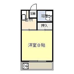 ホワイトコーポ 1Kの間取図画像