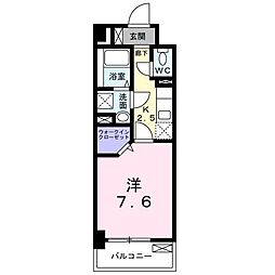 オリージャビルデング 1Kの間取図画像