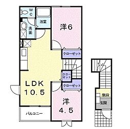 ヴィラエミネンスA 2LDKの間取図画像