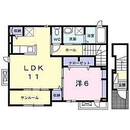 カーサ・アスール 1LDKの間取図画像