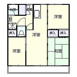 GreenHills大塚台3棟 3DKの間取図画像