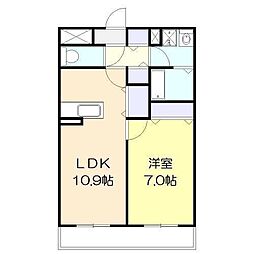 コンフォレア2 1LDKの間取図画像