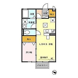アフェクシオンYS 1LDKの間取図画像