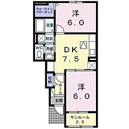 ペルソナ3 2DKの間取図画像