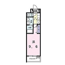 サンモール鶴島 1Kの間取図画像
