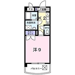 ネオ・グランツ 1Kの間取図画像
