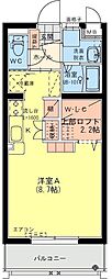 ブリエコート中央通り ワンルームの間取図画像