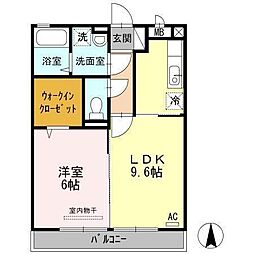 i・パラッツオ 1LDKの間取図画像