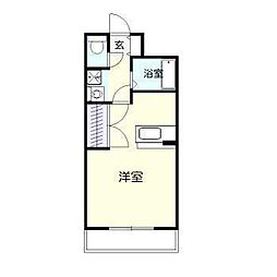 日ノ出マンション ワンルームの間取図画像