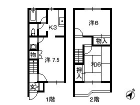 千葉県四街道市美しが丘（賃貸アパート2LDK・1階・54.36㎡） その2