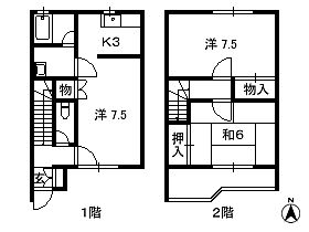 千葉県船橋市駿河台（賃貸アパート2LDK・1階・59.34㎡） その2