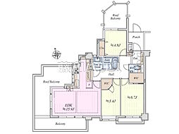 クレッセント上野毛 3LDKの間取図画像