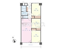 東大和グリーンタウン1号棟 3LDKの間取図画像