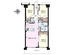 アドリーム石神井公園 3LDKの間取図画像
