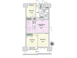 コープ野村志木 3LDKの間取図画像