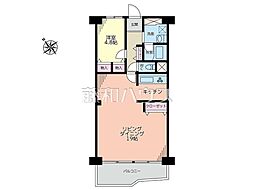 ネオコーポ八王子 1LDKの間取図画像
