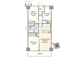 エステスクエア新所沢 3LDKの間取図画像