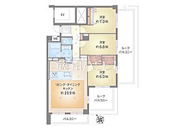 エクセルシオール新桜台 3LDKの間取図画像