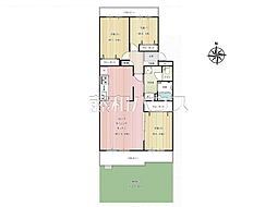 グリーンメゾン南大沢3-14-6号棟 3LDKの間取図画像
