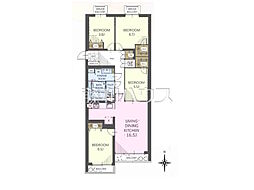 ソフトタウン石神井台 4LDKの間取図画像