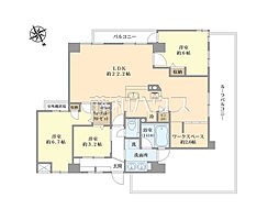 リーベスト立川錦町2 3LDKの間取図画像