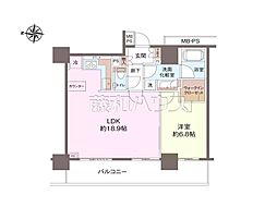 パークハウスワンズタワー 1LDKの間取図画像