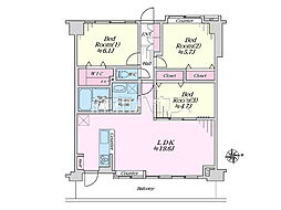 レクシオ大和田 3LDKの間取図画像