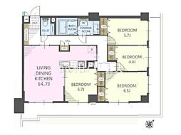 ライオンズプラザ西八王子 4LDKの間取図画像