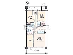 エルディア 3LDKの間取図画像