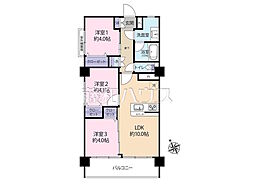 桜台コーポ 3LDKの間取図画像