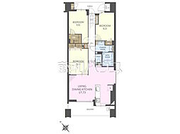 グランドオペラつつじケ丘 3LDKの間取図画像